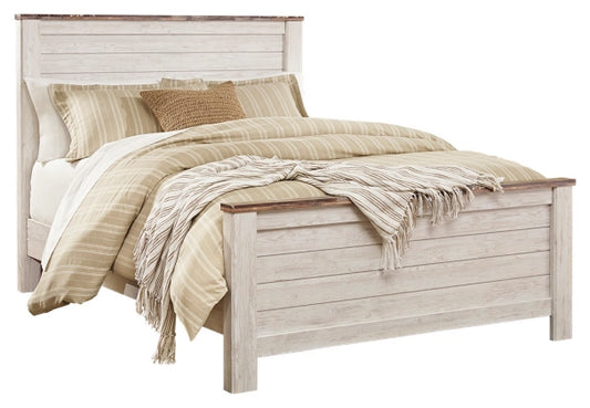 Willowton Queen Panel Bed with 2 Nightstands SKU - PKG000489 (B267B8,B267-92(2))