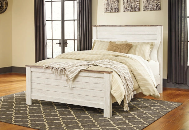 Willowton Queen Panel Bed with 2 Nightstands SKU - PKG000489 (B267B8,B267-92(2))
