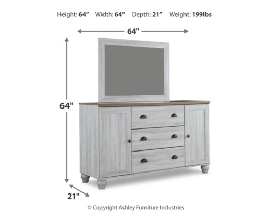 Haven Bay King Panel Storage Bed with Mirrored Dresser, Chest and Nightstand