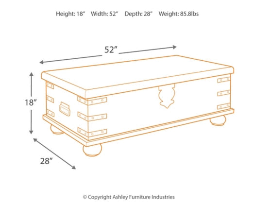 Carynhurst Coffee Table with Lift Top SKU - T757-9